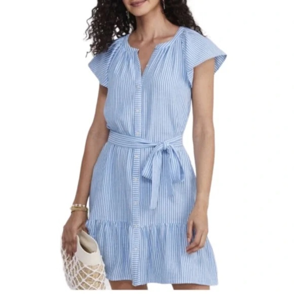 Vineyard Vines XL Sea Stitch Flutter Sleeve Dress